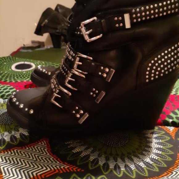 black MK wedge sneaker size 8 - Picture 2 of 6